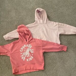 Nike Air Jordan and Old Navy Girls Cropped Hoodies Set